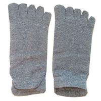 Chaussettes d'été antibactériennes respirantes à cinq doigts pour hommes, en coton, sportives, à cheville fendue