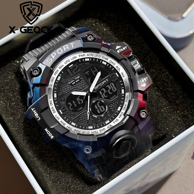 Top Brand Sports Men's Watches  Digital Watch Man Waterproof Wristwatch for Men Clock Shock Outdoor Sport Watch LED