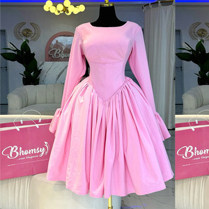 Buy Long Sleeve Casual Birthday Dress Women Off-Shoulder Style & Back  Zipper | Alibaba.com