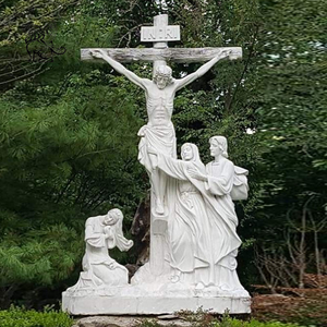 Escultura Religiosa Católica para Proyectos de Iglesias al Aire Libre BLVE, Estatua de Mármol de Cristo Jesús de Tamaño Real, 14 Estaciones de <span class=keywords><strong>la</strong></span> Cruz - Product Image 5