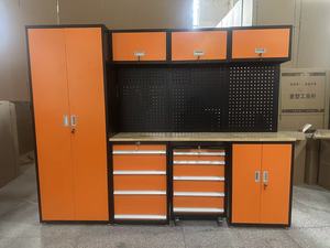 9 unités de rangement modulaire personnalisé pour garage, armoire de rangement robuste en métal, coffre à outils, poste de travail pour garage automobile, établi, <span class=keywords><strong>table</strong></span> de travail - Product Image 3