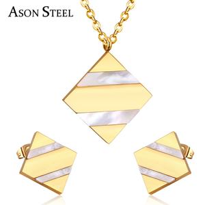 Conjunto de Joyería de Acero Inoxidable al por Mayor, Chapado en Oro de 18K, con Circonitas y Perlas, para Mujeres y Niñas - Product Image 5