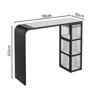 Mini table de bar moderne et simple pour la maison, le salon, le canapé, la cloison, le comptoir de bar sur le balcon en métal