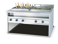 Mesin Pemasak Mie Listrik Komersial Multifungsi Stainless Steel, Mesin Perebus Pasta Bain Marie, Harga