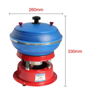 8inch MINI Tumbling Polisher Jewelry Grinder Surface Cleaning Equipment Vibratory Tumbler Polishing Machine for Metal Rock Jade