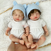 Poupée Reborn miniature artificielle de 30 cm avec différents styles de cheveux, corps entièrement en silicone, bébé réaliste fille/garçon, cadeau, jouet pour nouveau-né