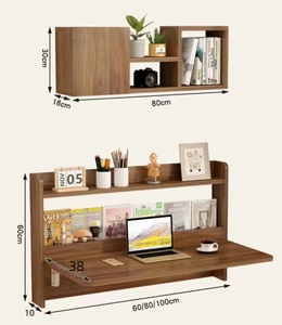 Escritorio suspendido plegable para el hogar moderno, escritorio de escritura para estudiantes, mesa de ordenador portátil, venta directa de fábrica - Product Image 6