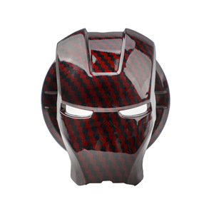 Coque de protection décorative en alliage d'aluminium pour démarrage sans clé Iron Man, autocollant pour interrupteur d'allumage de voiture de sport - Product Image 2