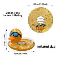 Bouée de natation gonflable de luxe YaBin en forme de canard anti-retournement pour adultes et enfants, flotteur de piscine en PVC, jouets aquatiques d'été pour la plage