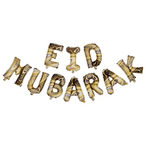 Ballons décoratifs en forme de banderole, 1 pièce, décor pour <span class=keywords><strong>Aid</strong></span> Mubarak, Ramadan Kareem Eid, ensemble de ballons Eid Mubarak en Agate, nouveau Style - Product Image 5