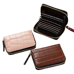 Women's Slim Zipper PU Leather Business <strong>Card</strong> Holder Credit <strong>Card</strong> Wallet and Coin Purse With ID Bank <strong>Card</strong> <strong>Case</strong> - Product Image 1