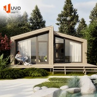 Casa Modular Prefabricada UVO, Villa de Lujo para Resort, Vivienda Adicional en el Patio Trasero, Cabaña Airbnb, Techo Inclinado, Certificación CE, AS, NZS para EE. UU. y Australia