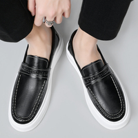 Mocassins élégants, chaussures plates confortables, chaussures décontractées, chaussures de créateur pour hommes, chaussures en cuir véritable pour hommes, chaussures en cuir classiques à enfiler