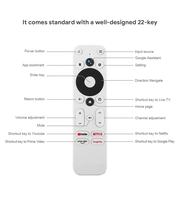 Nouvelle télécommande vocale pour téléviseur compatible avec Onn Android TV 4K UHD Stick TV Box en stock