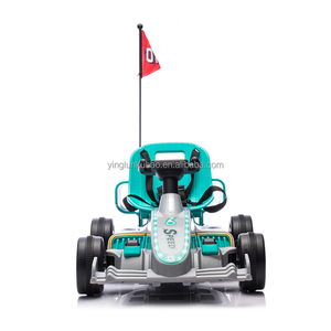 Voiture de course électrique pour enfants, style Formule 1, batterie 12V, aileron aérodynamique, pare-chocs de protection, durable et sûre pour l'extérieur - Product Image 1