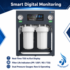 <span class=keywords><strong>Depuratore</strong></span> d'<span class=keywords><strong>Acqua</strong></span> a Osmosi Inversa con Display TDS e Doppio Manometro 400-2000GPD, Macchina Commerciale per <span class=keywords><strong>Acqua</strong></span> Pura per <span class=keywords><strong>Bar</strong></span> e Caffetterie - Product Image 2