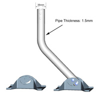 Support de fixation universel réglable pour antenne satellite et Starlink, en alliage d'aluminium, type J-Pole, diamètre 38 mm, longueur 920 mm