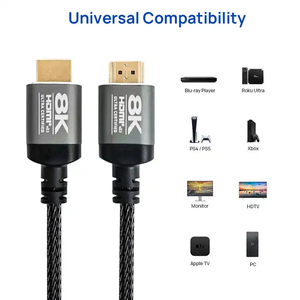 OEM Logo Aluminium Alloy Housing <strong>2</strong>.1 <strong>HDMI</strong> Kabel 8K Audio Cable Golden Plated 8K 60hz <strong>HDMI</strong> Cable - Product Image 5