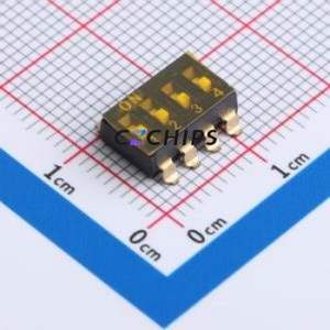 DO-04PD DIP Switch SMD,P=2.54mm Switch Flat Toggle, Raised Type Single Pole Single Throw 4 2.54mm - Product Image 1