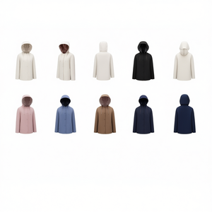 HDJ Women Plus Size Reversible <b>Hooded</b> <b>Coat</b> Jacket M 3XL Ice <b>Black</b> Pink Denim Blue Mocha Deep Blue Mix Box 70Pcs - Product Image 2