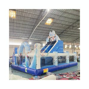 Castillo Inflable con Tobogán <span class=keywords><strong>de</strong></span> Dibujos Animados <span class=keywords><strong>Frozen</strong></span>, Parque Infantil Inflable Comercial - Product Image 2