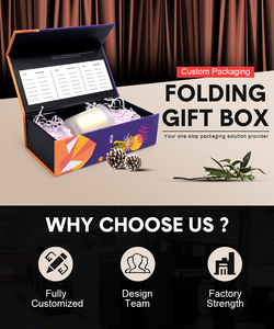 Custom Luxury Flip Top Cardboard Black <b>Paper</b> Magnetic Gift Box Packaging Print Package - Product Image 6