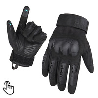 Gants de combat tactique KIANG vert armée avec écran tactile en caoutchouc pour les doigts complets