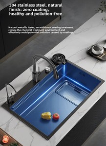 Fregadero Individual Grande de Acero Inoxidable 304 Nano de 5.0 mm de Espesor, Gran Venta para Cocinas Comerciales - Product Image 5