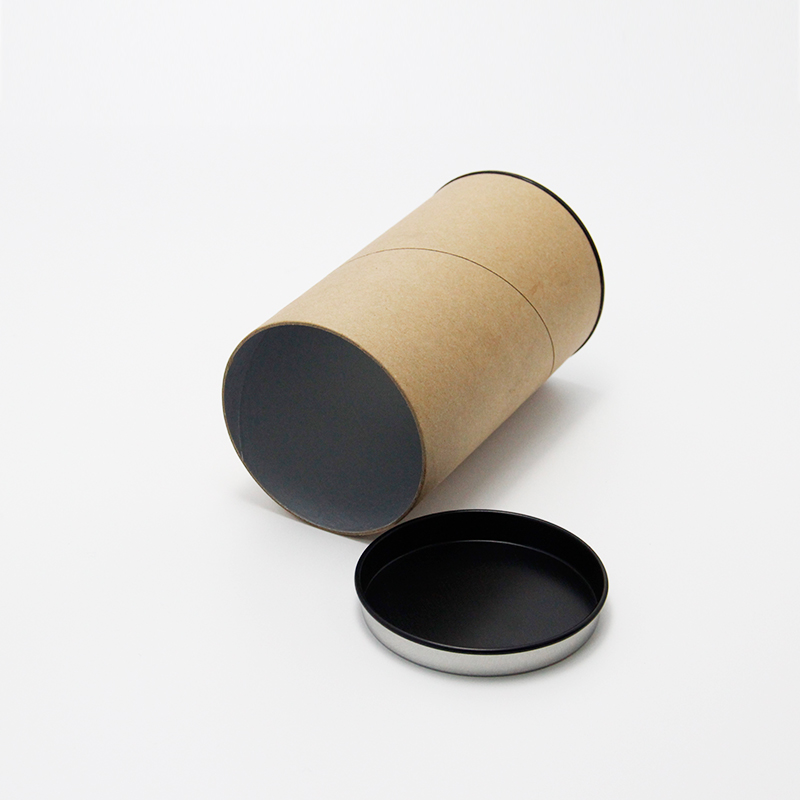 Custom Design Paper Tube Packaging Full Color Printed Cylinder Cardboard Tube With Tin Top