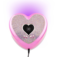 Lampe à ongles portable filaire Unicor Magic Heart Shape avec décoration en diamant 96W Pro Cure UV-LED pour usage professionnel en salon