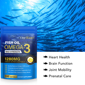 OneBotanical 240 Capsule di Olio di Pesce <span class=keywords><strong>Omega</strong></span> <span class=keywords><strong>3</strong></span> Gusto Limone con EPA DHA e <span class=keywords><strong>Omega</strong></span> <span class=keywords><strong>3</strong></span> per Uomini e Donne - Product Image 4