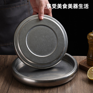 Stainless Steel Double Layer Beef Platter Hot Pot Plate Deep Dish For Japanese Korean Cuisine Barbecue Serving - Product Image 5