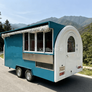 Remorque alimentaire mobile entièrement équipée, personnalisée, économique, pour la vente de crêpes, avec bar intégré, pour la vente ambulante et les voyages en extérieur - Product Image 4