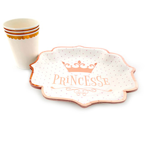 <b>Disposable</b> paper <b>plates</b>, Hanlin Crown Holiday Theme Party Supplies, 7-inch and 9-inch paper cups and <b>plates</b>, cross-border - Product Image 3