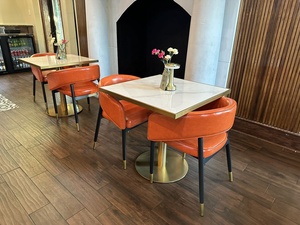 Nhà hàng cafe Mall cửa hàng U hình dạng nửa vòng tròn sofa Vòng gian hàng chỗ ngồi - Product Image 3