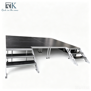เวทีอลูมิเนียมทันสมัยพร้อมบันไดคู่สำหรับงานแสดง - Product Image 1