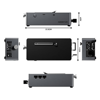 AG02 EGPU Dock dengan OCuLink & Port USB4 Ganda, PSU 800W, Pengisian Daya Terbalik PD & Enclosure GPU Eksternal TGX Hot-Swap