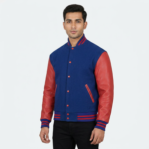 Chaquetas Varsity de Lona Personalizadas al por Mayor para Hombre, Estilo Urbano, Cuello Alto, Diseño Moderno y Elegante, Gran Venta - Product Image 1