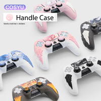 Étui de protection double en silicone avec grande ouverture pour la charge pour manette PlayStation 5, design plus fin pour manette PS5