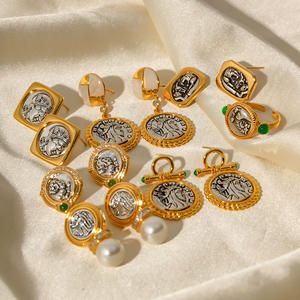 خواتم مكشوفة كلاسيكية أنيقة فرنسية بسطح رقيق على شكل عين القطة الخضراء مطلية بالذهب الحقيقي عيار 18 ومرصعة بالنحاس - Product Image 4