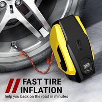 Dual Cylinder Cordless Car Tire Inflator, 12V Portable Electric Air Pump, Digital Display Auto Tyre Compressor for Car SUV Truck