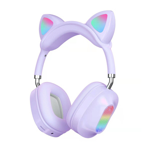 Auriculares por encima de la oreja de gato para niños, <span class=keywords><strong>diadema</strong></span> con Bluetooth, estéreo, para videojuegos, para iphone, superventas de <span class=keywords><strong>Amazon</strong></span> - Product Image 1