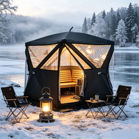 Tente de pêche à trois niveaux en Oxford 210D, directement de l'usine, isolée pour l'hiver, épaissie, grande fenêtre, ouverture rapide, type sauna tubulaire