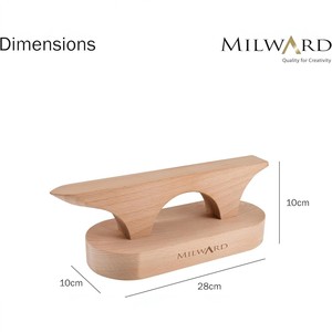 Milward Wooden <b>Point</b> Presser And Clapper 10x28x10 Cm For Sewing Durable Solid Wood - Product Image 4