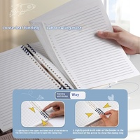 B5 cahier à feuilles mobiles imprimé mignon pour étudiants du premier cycle du secondaire livre de bobine détachable A4 papier à notes spécial ciblé pour PP mignon