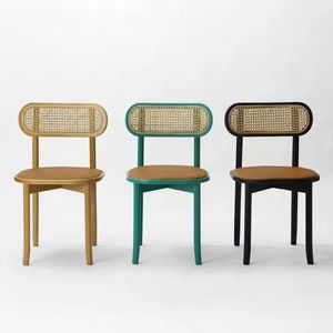 Silla Moderna de Mimbre y Madera <span class=keywords><strong>para</strong></span> Exteriores, Ideal <span class=keywords><strong>para</strong></span> Comedor, Hotel, Villa, Eventos Escolares, <span class=keywords><strong>Fiestas</strong></span>, Restaurante y Banquetes, Suave, Duradera y Ecológica - Product Image 5