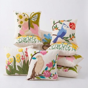 Nouvelle housse <span class=keywords><strong>de</strong></span> coussin <span class=keywords><strong>de</strong></span> tête <span class=keywords><strong>de</strong></span> <span class=keywords><strong>lit</strong></span> et <span class=keywords><strong>de</strong></span> soutien lombaire en chenille brodée, style pastoral, pour la maison et le bureau, avec coton 7D haute élasticité - Product Image 5