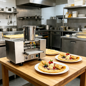 เครื่องทำเครปแบบมืออาชีพ ใช้กันอย่างแพร่หลาย สำหรับ<span class=keywords><strong>ทำ</strong></span><span class=keywords><strong>แพน</strong></span><span class=keywords><strong>เค้ก</strong></span>และเค้กพันชั้น - Product Image 1