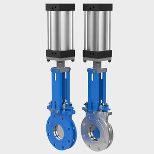 Válvula de cuchilla tipo brida de 4 pulgadas de acero inoxidable para lodos neumáticos - Product Image 4