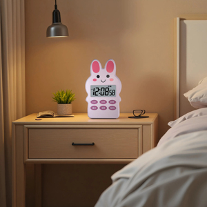 Minuteur numérique visuel multifonctionnel en plastique écologique avec mode alerte silencieux et fonction de rappel de mémoire, horloge de veilleuse 24 heures pour enfants et bureau - Product Image 2